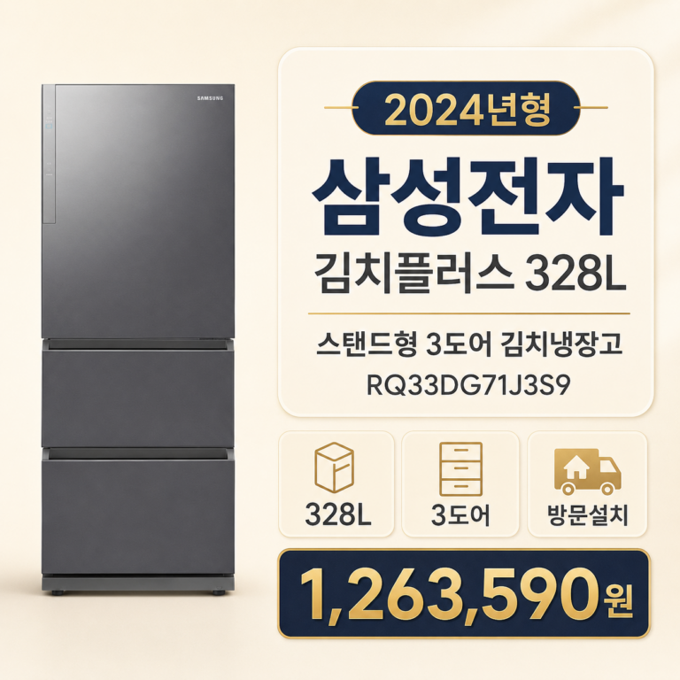 김장철 김치냉장고 추천 삼성전자 김치플러스 328L RQ33DG71J3S9