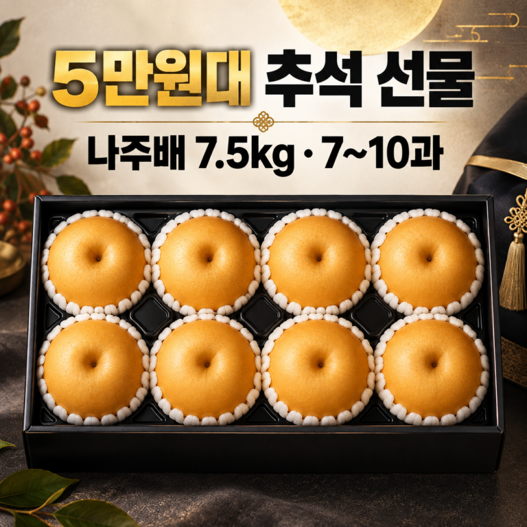 추석 배 선물세트 5만원대 추천 박가네 나주배 7.5kg 7~10과