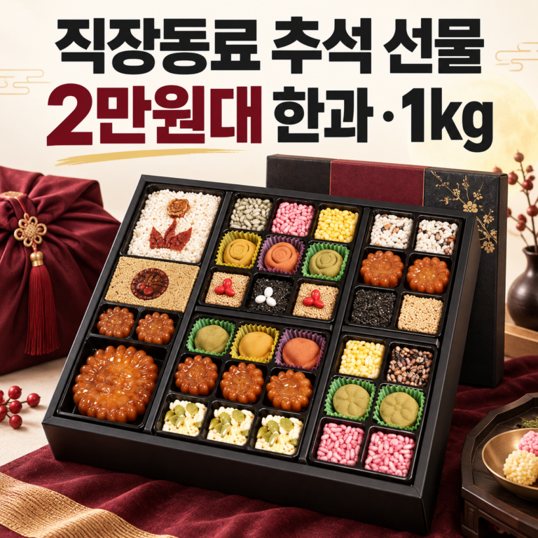 직장동료 추석선물 2만원대 수담한과 고급지함1호 예담 2단구성 한과 선물 세트